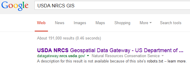 USDA NRCS Geospatial Data Gateway Google Search