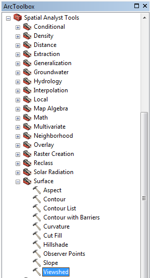 Viewshed Tool Location Screenshot