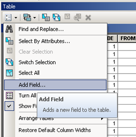 Adding a field to an attribute table