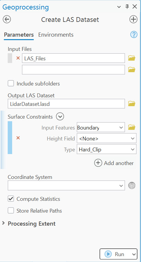 Create LAS Dataset