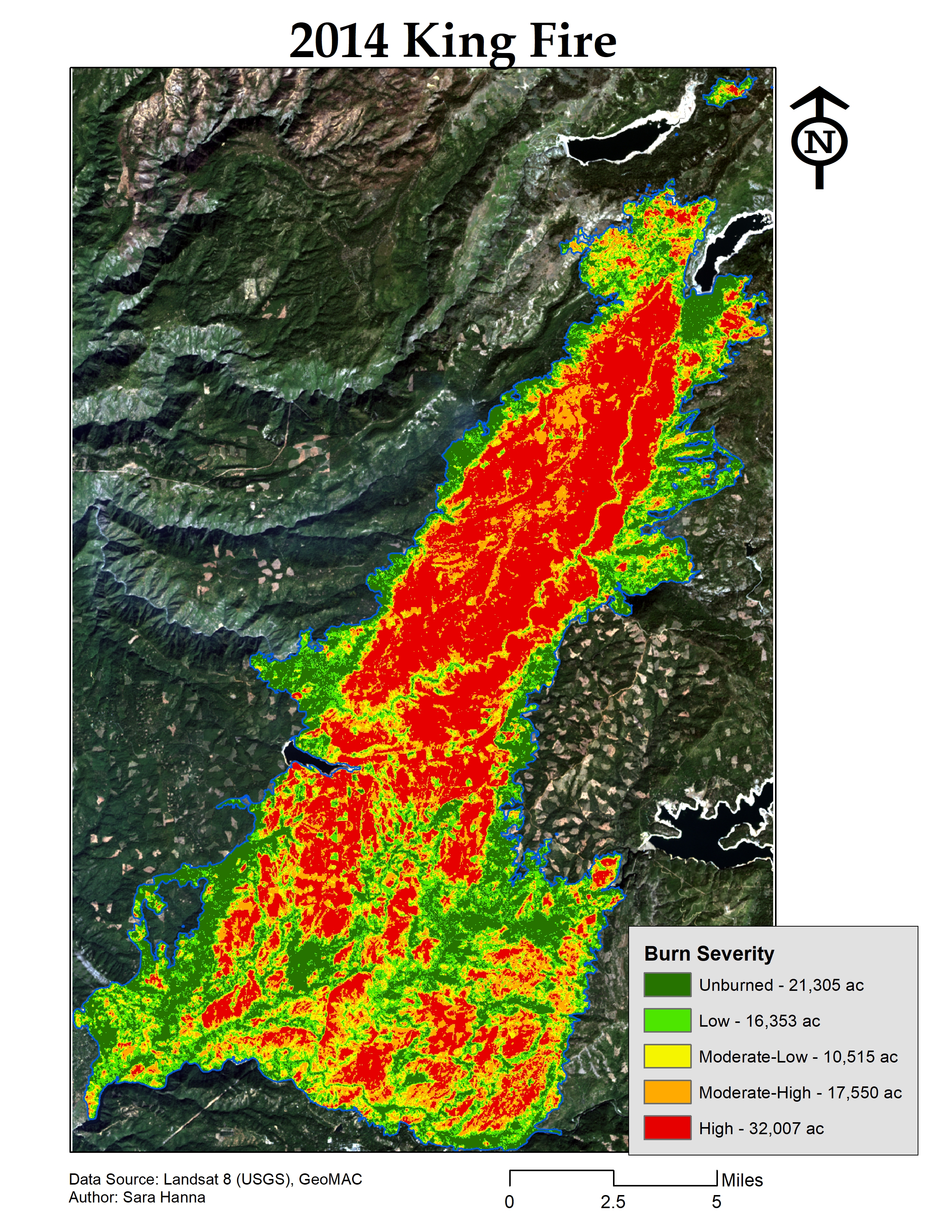 King Fire Burn Severity