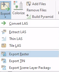 Export Raster from LAS