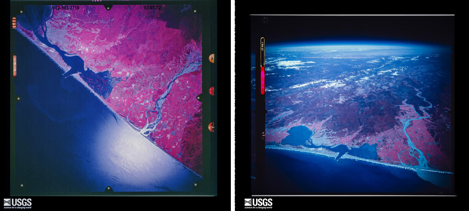 Vertical and oblique photos of Humboldt Bay