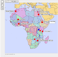 CanvasMap with a map of the Americas loaded