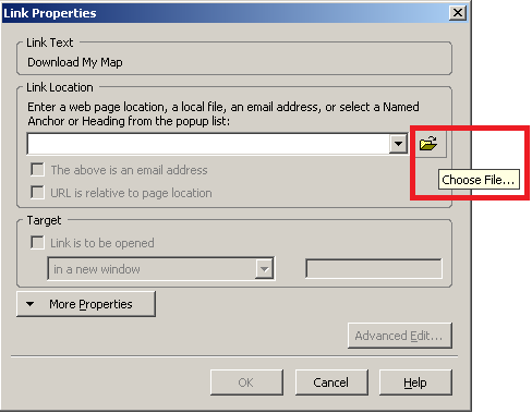 Choose Downloadable File Location