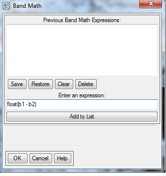 Band Math Expression