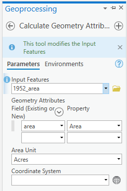 Calculate Area Attribute