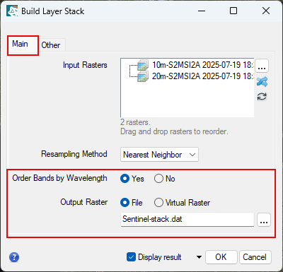 Save Layer Stack Options