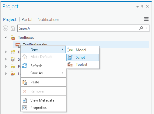 arcgis file format for adding scripts