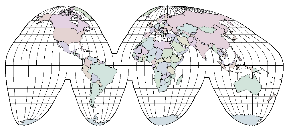 plane projection map